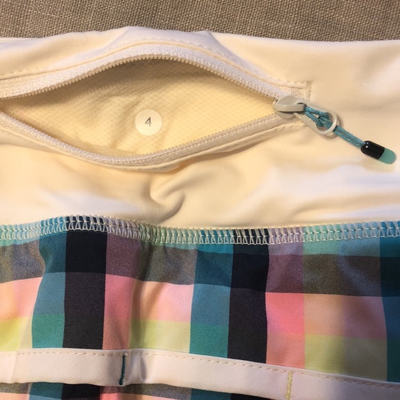 lululemon Hotty Hot skirt neon plaid 4 regular - Picture 5 of 5
